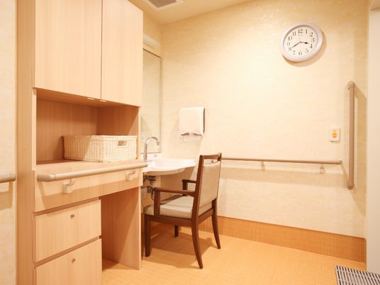 手すり付き洗面所