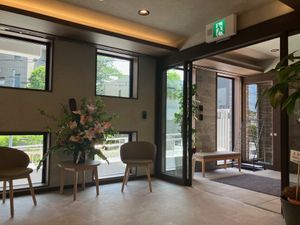 開放感のあるエントランス