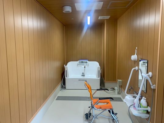 ゆったりした浴槽の部屋