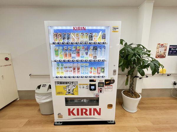 飲料自販機のある休憩場所