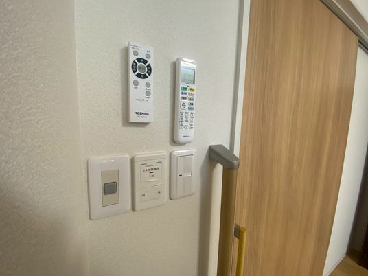 操作ボタンとドアハンドル