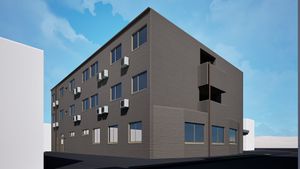 モダンな外観を持つ建物