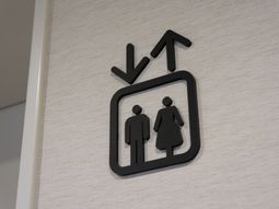 男女共用のエレベーターマーク