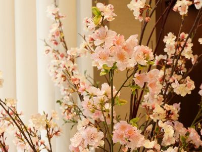  春を感じさせる花の装飾  