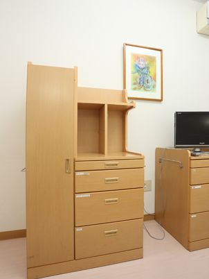 清潔な居室の家具