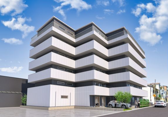 モダンな外観の建物