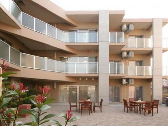 中庭の座席エリア