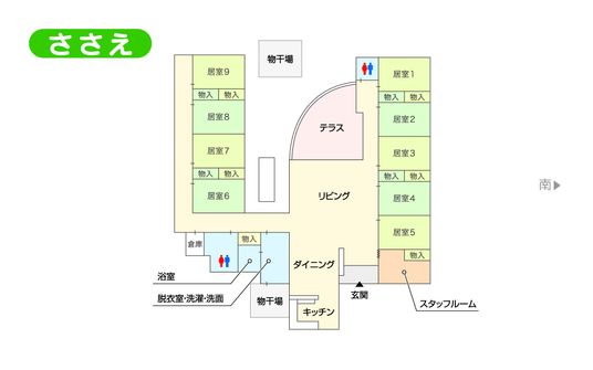 心地よい居室の配置図