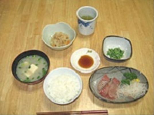 和食の一例を示す料理