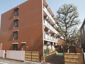 明るい日差しの建物外観