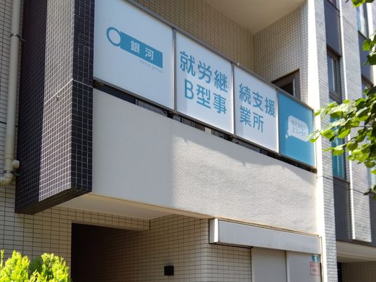 就労継続B型事業所の看板  