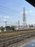 電車と青空の風景