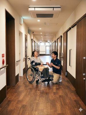 長い廊下の様子