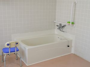 浴槽と手すりの浴室  