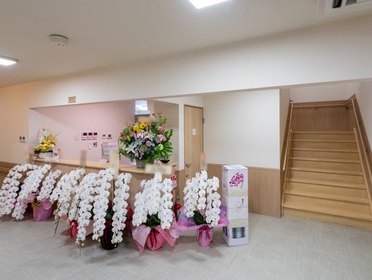 温かみある受付