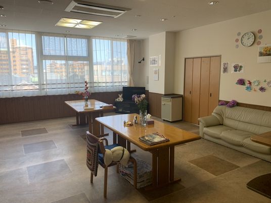 明るい共有スペース