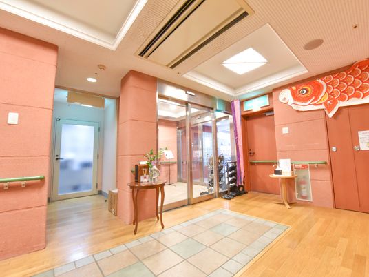 温かみのあるエントランス