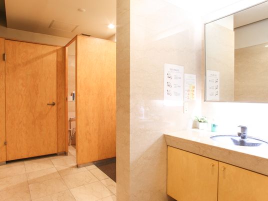 清潔なトイレと洗面台