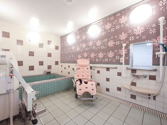 清潔な浴室設備