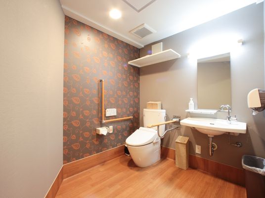 バリアフリー対応の洗面所