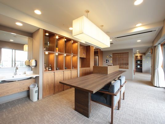 明るく広い共有空間