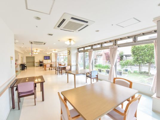 明るい共有ダイニング空間