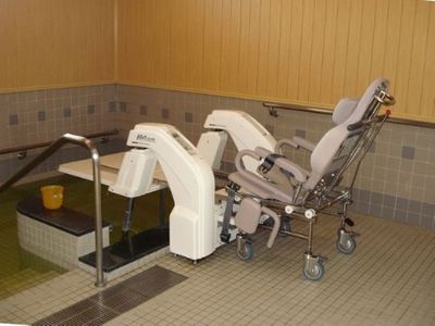 バリアフリーの浴室設備