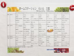 メニュー表掲示