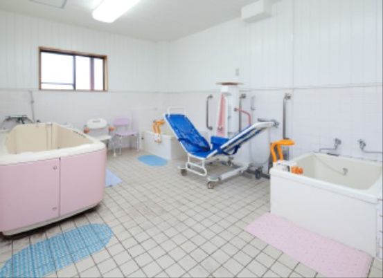 清潔なバリアフリー浴室