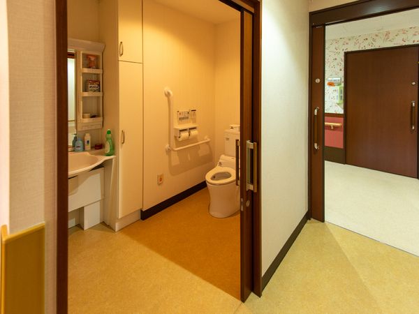 清潔なトイレと洗面所