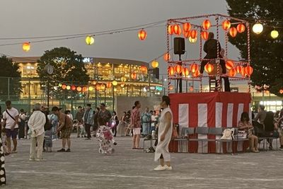 夕方のお祭り広場