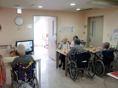 共有スペースでの憩いのひととき