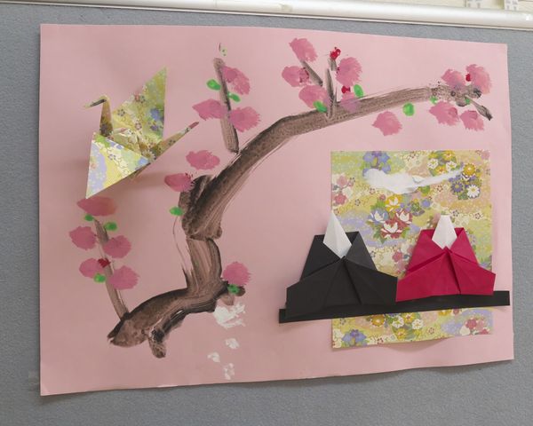 折り紙の飾り壁面