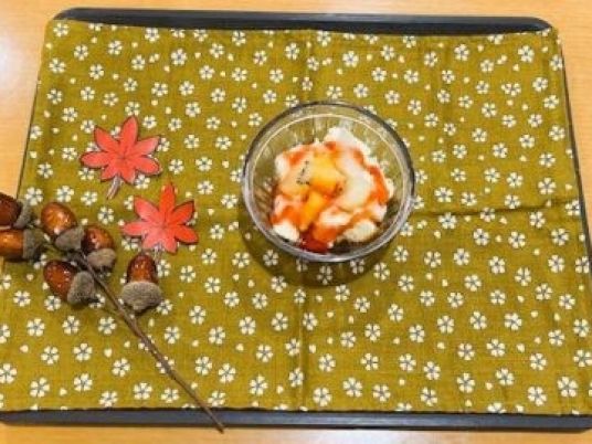 和風デザートと飾り