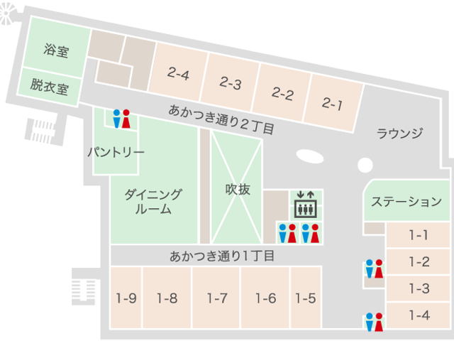 ゆったり過ごせる共有スペース ラウンジ 広々としたラウンジでは、明るい日差しを感じながら、静かな時間をお過ごしいただけます。