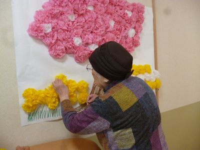 レクリエーション活動中の居室