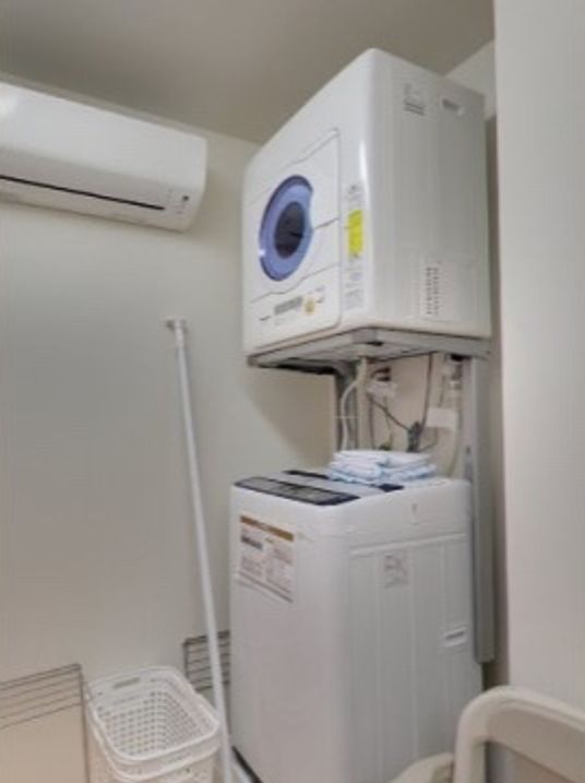 清潔な洗濯設備の一角