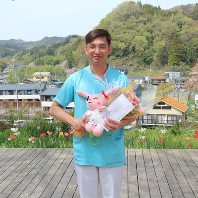 庭園を背景にした風景