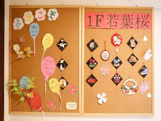 色鮮やかな掲示物