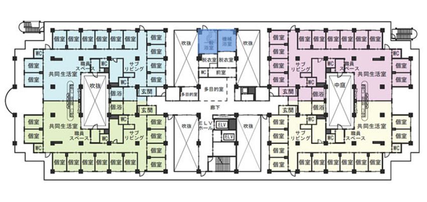 建物全体の平面図