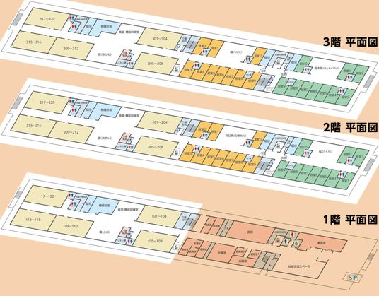 広々とした施設図