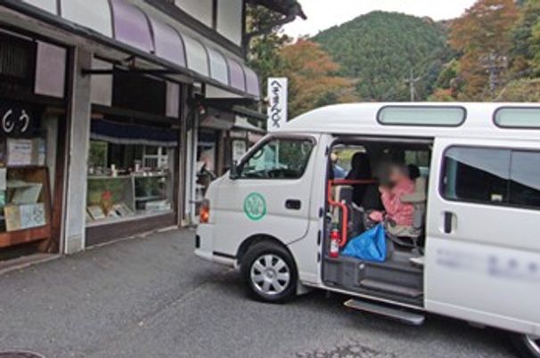 利用者の送迎中の車両