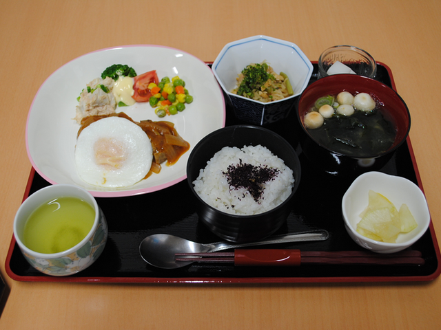 栄養バランスの取れた料理 料理 栄養豊富な料理の提供で、入居者の健康をサポートします。彩り豊かで食欲をそそるメニューです。