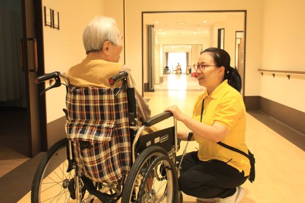 車椅子を使用できる廊下