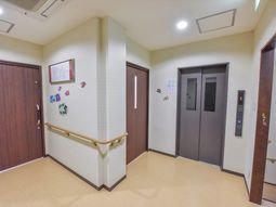清潔な廊下とエレベーター