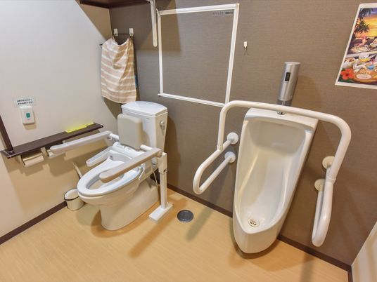 バリアフリー設計のトイレ