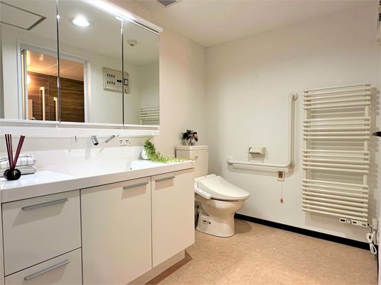 整った洗面所のトイレ設備