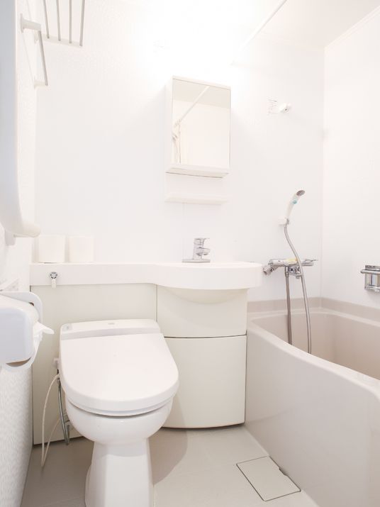 清潔感のあるトイレと浴室