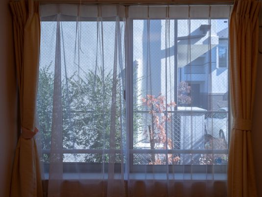 緑が見える窓辺
