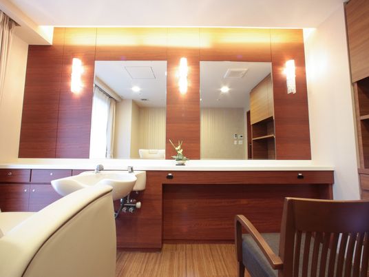 清潔な洗面室の空間